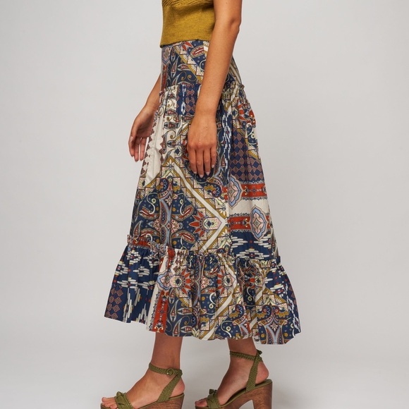 cara cara tisbury skirt - pandora patchwork midnight spice size 2 - Picture 2 of 5